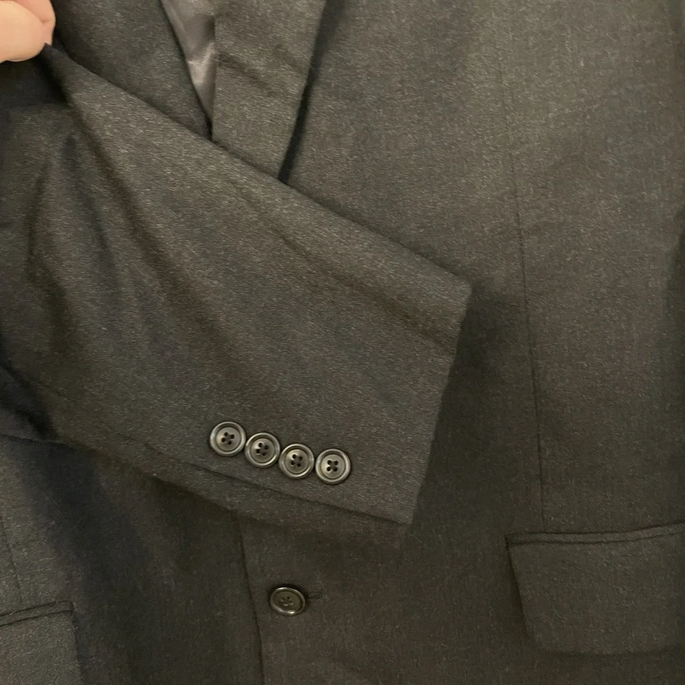 Joseph A Bank Wool Blazer 44L Black Business Professional‎ Sport Coat